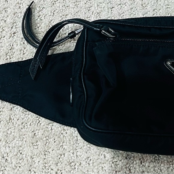 Prada Nylon Triangle Logo Plate Cross Body Waist Bag - Picture 9 of 15